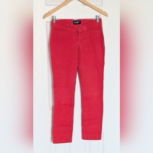 Old Navy Women's (Size 0) Bold Red Aloud Hot Daisy Cropped/Ankle Pants/Trousers